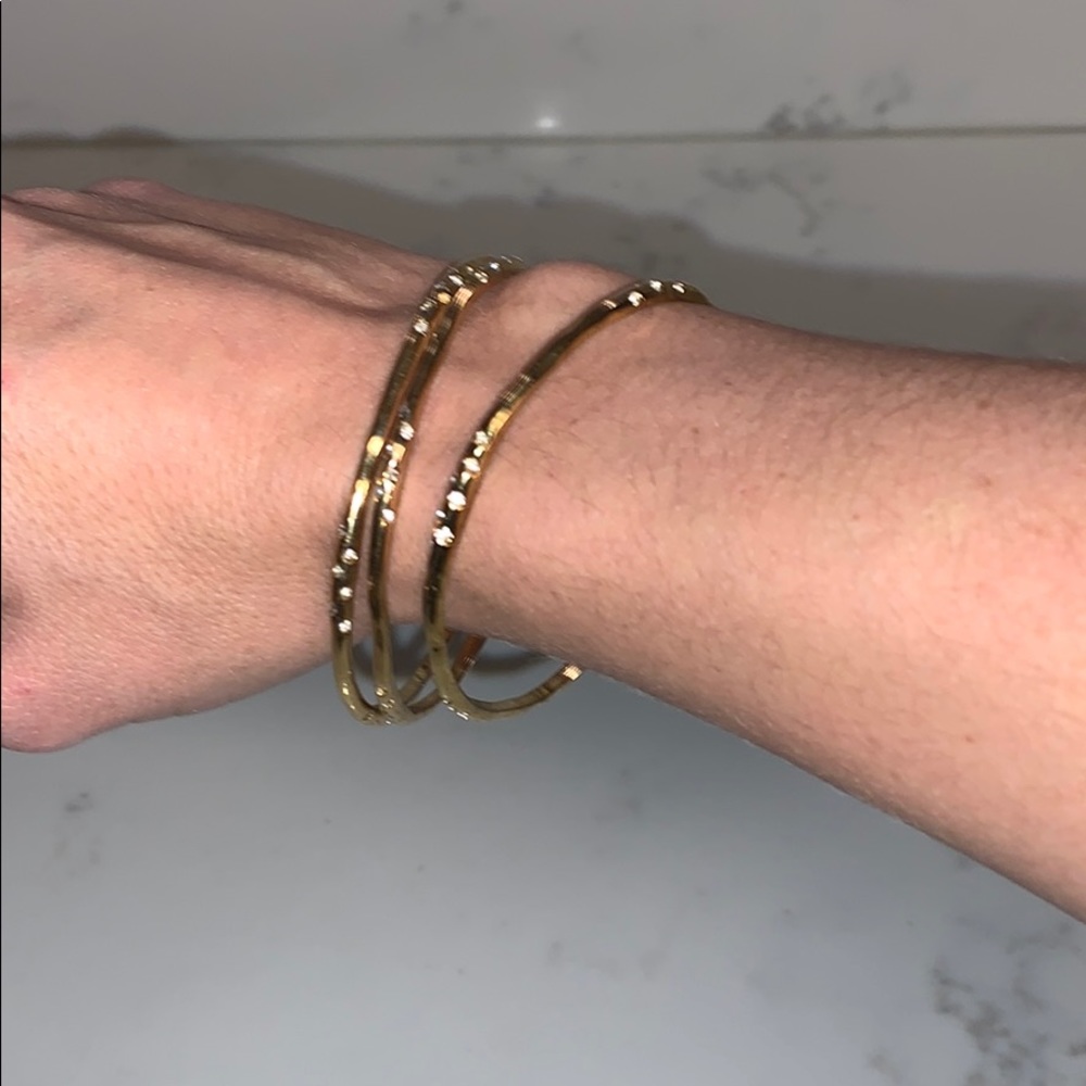 Stella and Dot Gold Bangles